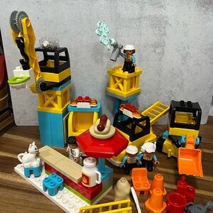 Lot of Lego DUPLO Construction Trucks Vehicles & Accessories from Set #10933